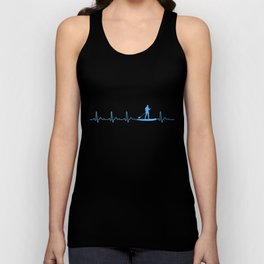 Sup Stand Up Paddle Heartbeat Paddling Ekg Pulseline Design Tank Top | Stand, Heartbeat, Graphicdesign, Hobby, Sport, Dive, Paddle, Pulse, Sup, Water 