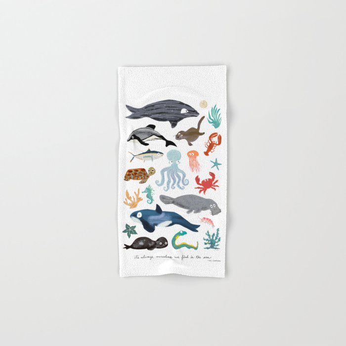 Sea Change: Ocean Animals Hand & Bath Towel