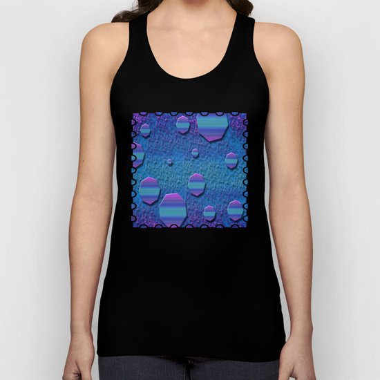 Celestial Octagon Orbs of Planet Neptune Unisex Tank Top