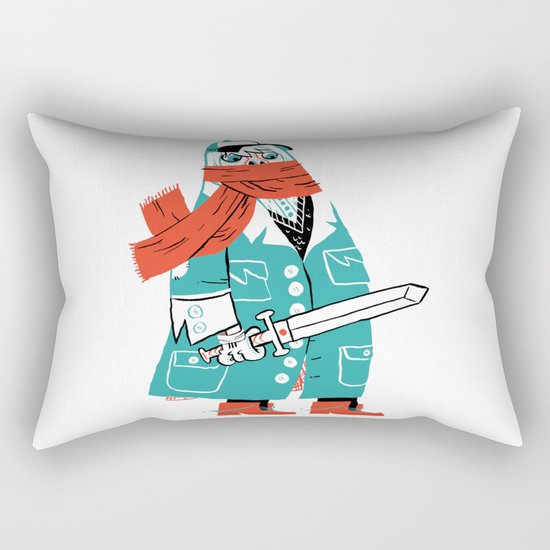 Creepy Scarf Guy Rectangular Pillow