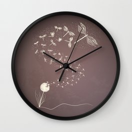 Dandelion's metamorphosis Wall Clock