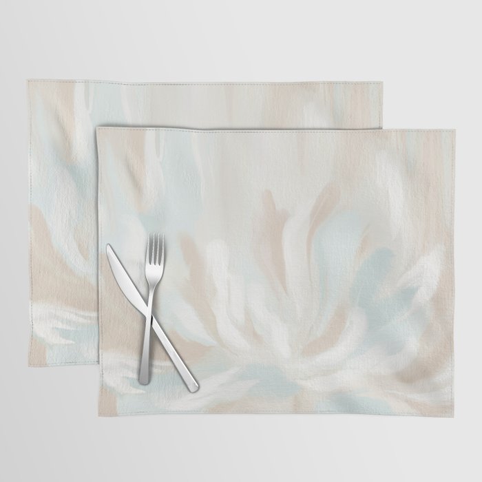 Pastel Pink and Blue Abstract Florals  Placemat