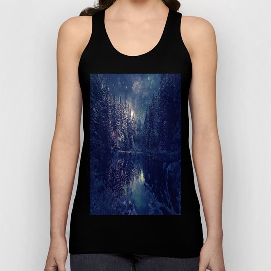 Winter Forest Deep Pastel Unisex Tank Top