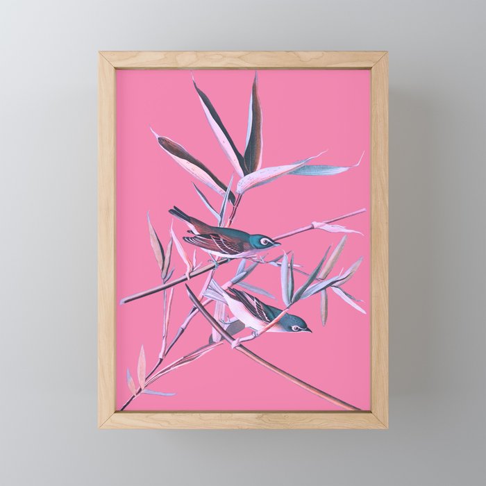 Pink Birds Framed Mini Art Print