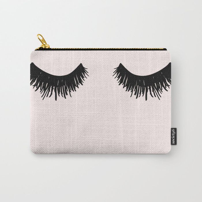 Eyelashes on Pink Lashes Art Carry-All Pouch