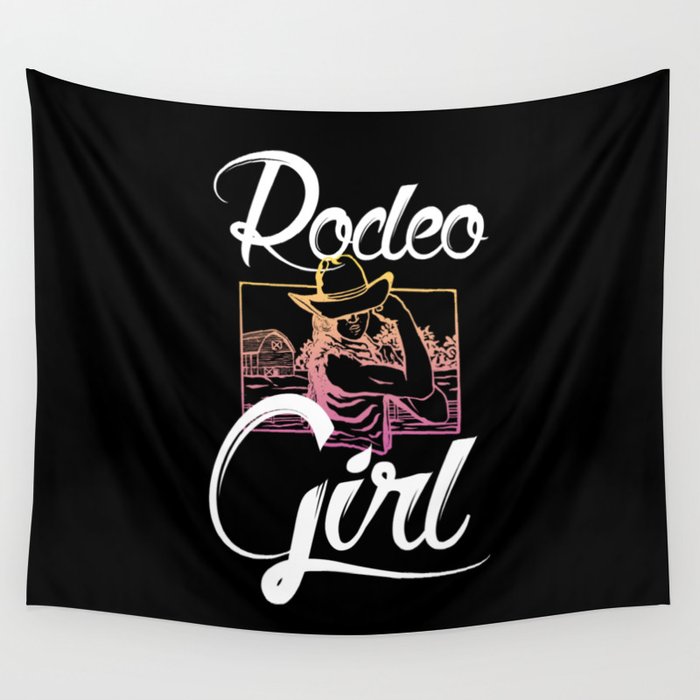 Cowboy Rodeo Ranch Western Country Cowgirl Wall Tapestry