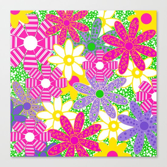 Frolicking Flowers Canvas Print