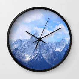 Himalayan Mountains Wall Clock