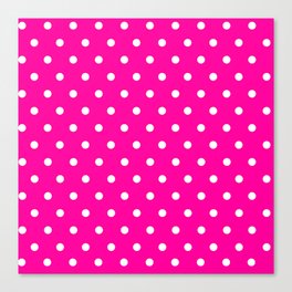 Polka Dot Pattern rose Canvas Print