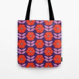 Mod Scandinavian flower pattern Tote Bag