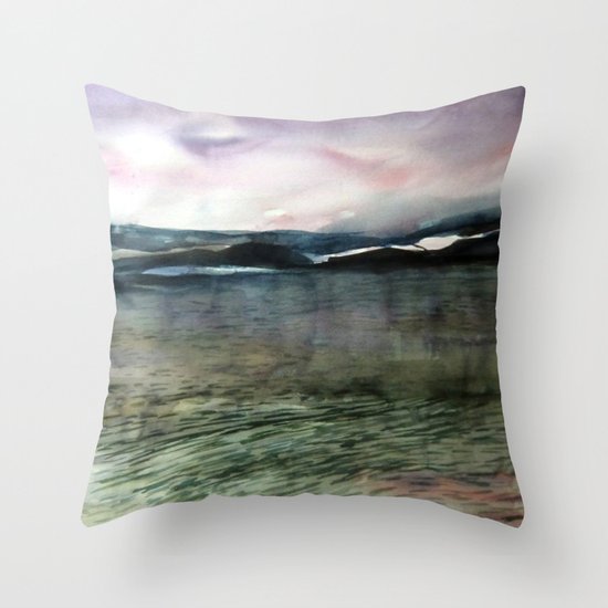 Alaska Sky and Sea Throw Pillow