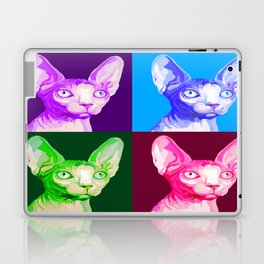 Pop Art Sphynx Cat Portrait Laptop Skin