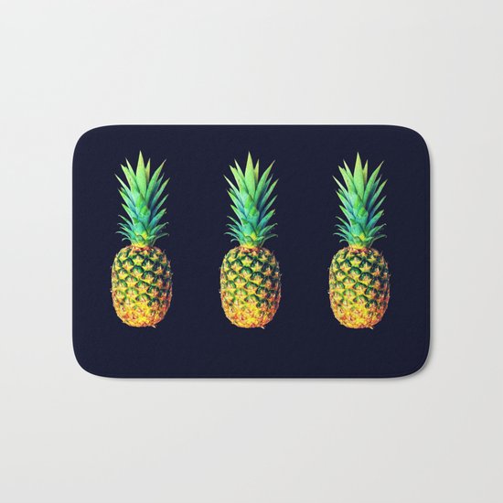 Night Knights Pineapples Bath Mat