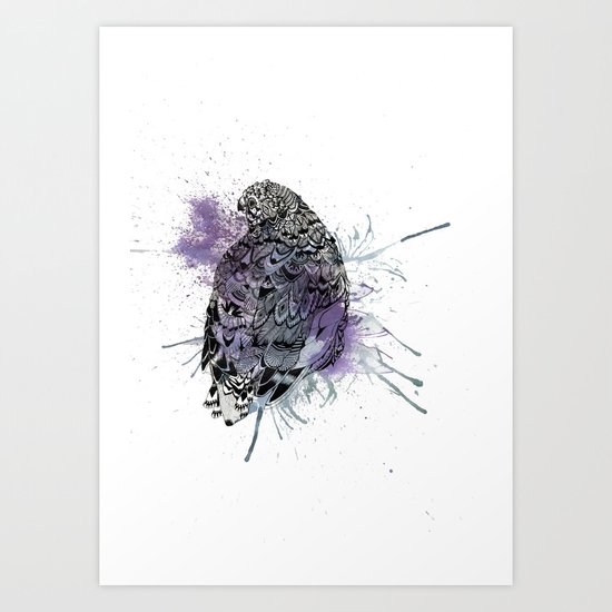 Patterned Quail Art Print