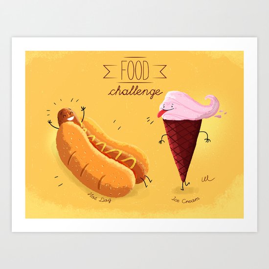 Food Challenge Art Print