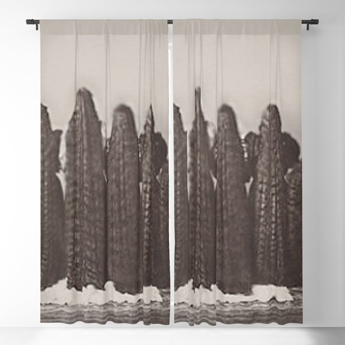 The Incredible Magnificent Seven Sunderland Sisters with their long dark hair black and white photo Blackout Curtain