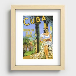 Cuba Vintage Travel Recessed Framed Print