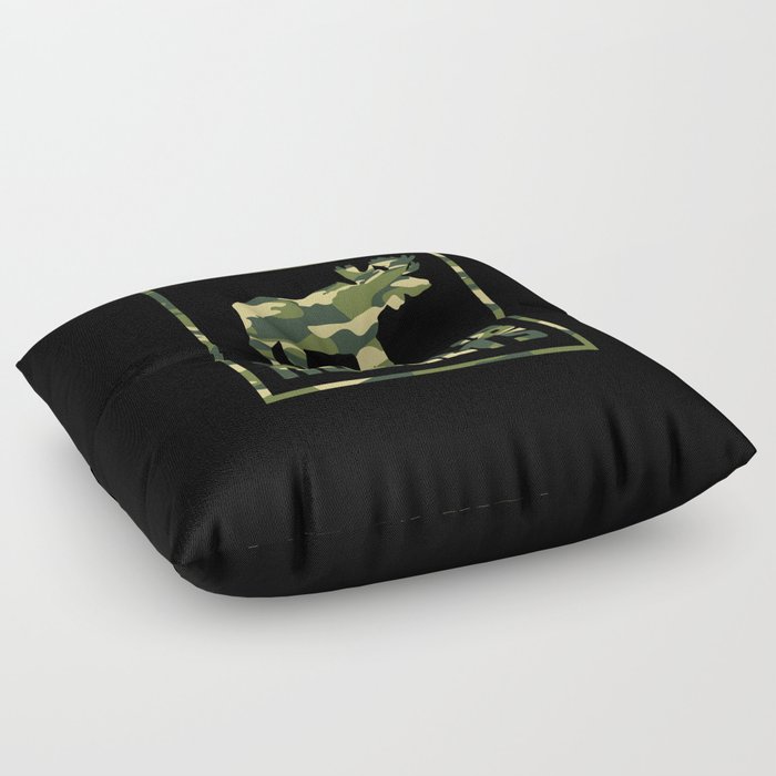 Camo Moose Floor Pillow