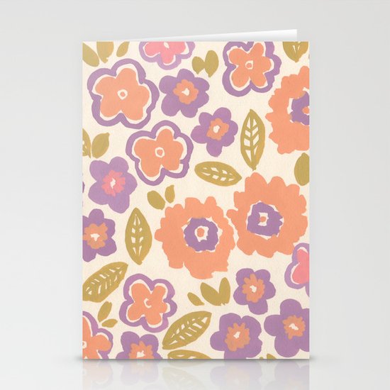1960 Floral Stationery Cards