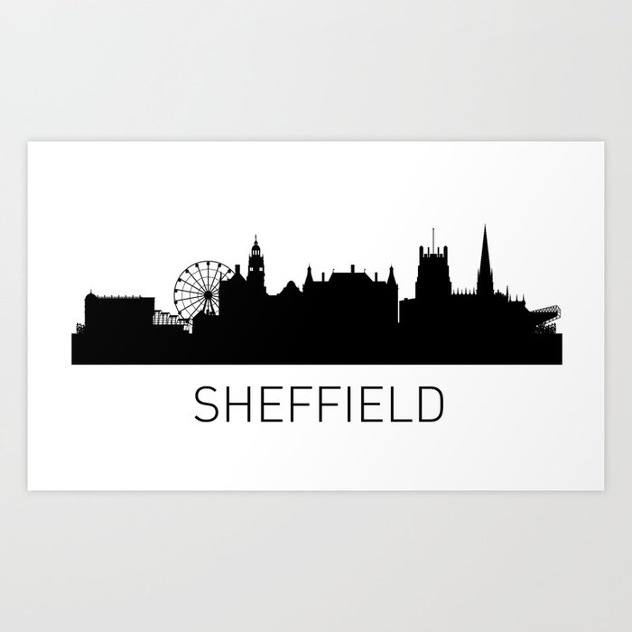 Sheffield England Cityscape Art Print By Awesomeart Society6
