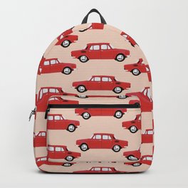 SKODA 100 red Backpack | Car, Communism, Drawing, Typography, Redcar, Czechoslovakia, Easterneurope, Europeancar, Collection, Lastcenturycars 