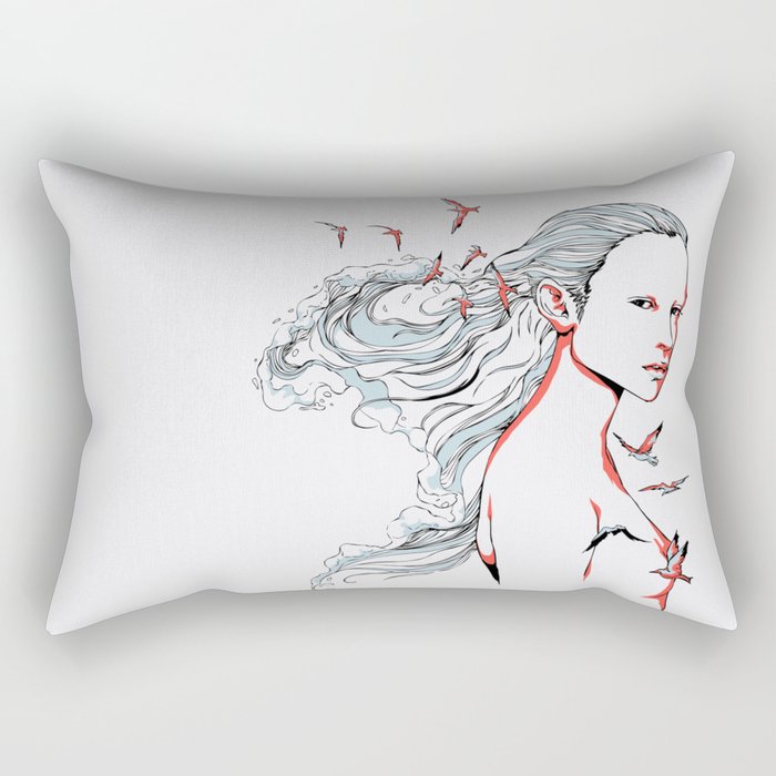 Queen of Ocean Rectangular Pillow