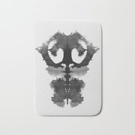 Form Ink Blot No.1 Bath Mat | Painting, Black and White, Inkblot, Abstract, Paint, Blackandwhite, Mirrorimage, Double, Rorschach, Geometric 