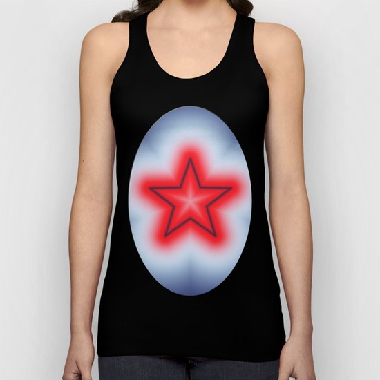 Red White and Blue Star Unisex Tank Top