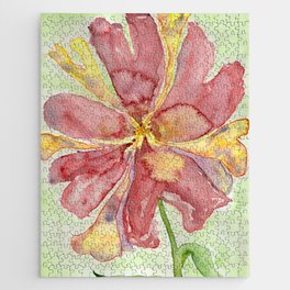Abstract Flower - Watercolor & Digital Art Jigsaw Puzzle