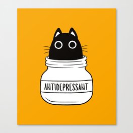Antidepressant Cat Canvas Print