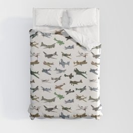 Various WW2 Planes Duvet Cover