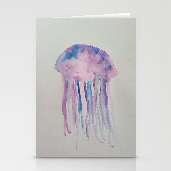 Jellyfish Watercolor Stationery Cards