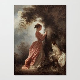 Jean-Honoré Fragonard - The Souvenir Canvas Print
