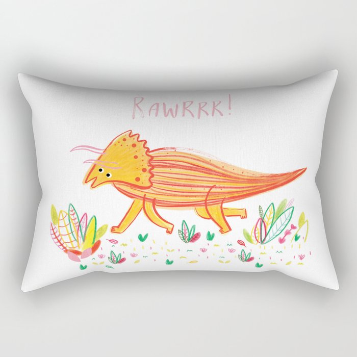 Colourful Dinosaur Rectangular Pillow