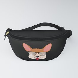 Dog With Glasses Puppy Cute Music Fanny Pack
