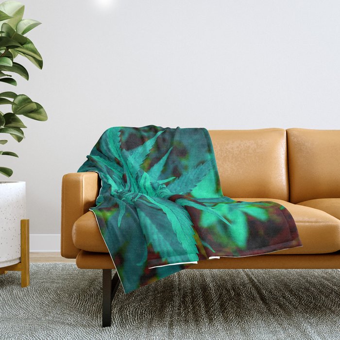 Twisted Frosty Weed Throw Blanket