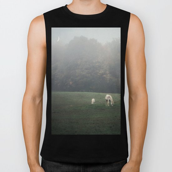 Under a Crescent Moon Biker Tank