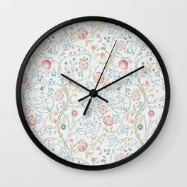 William Morris Mary Isobel Pastel Floral Vine  Wall Clock