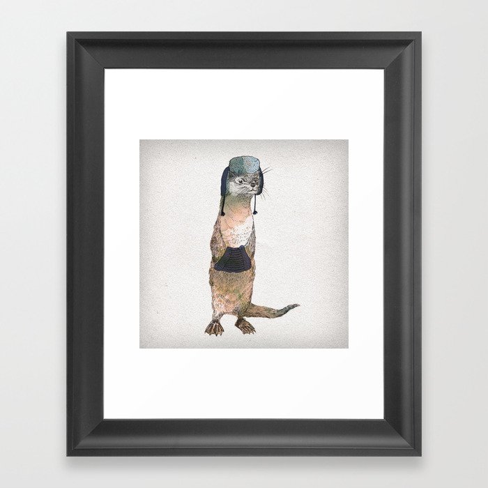 Winter Otter Framed Art Print