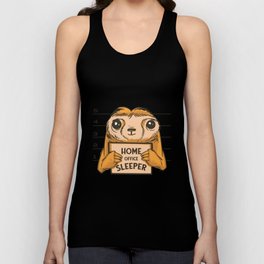 Home Office Sleeper Funny Remote Work Sloth Tank Top