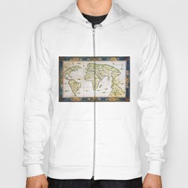 Vintage Map of The World (1566) Hoody