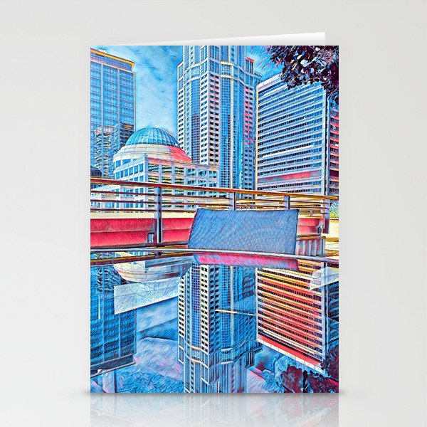 High Rise and Reflections  Stationery Cards