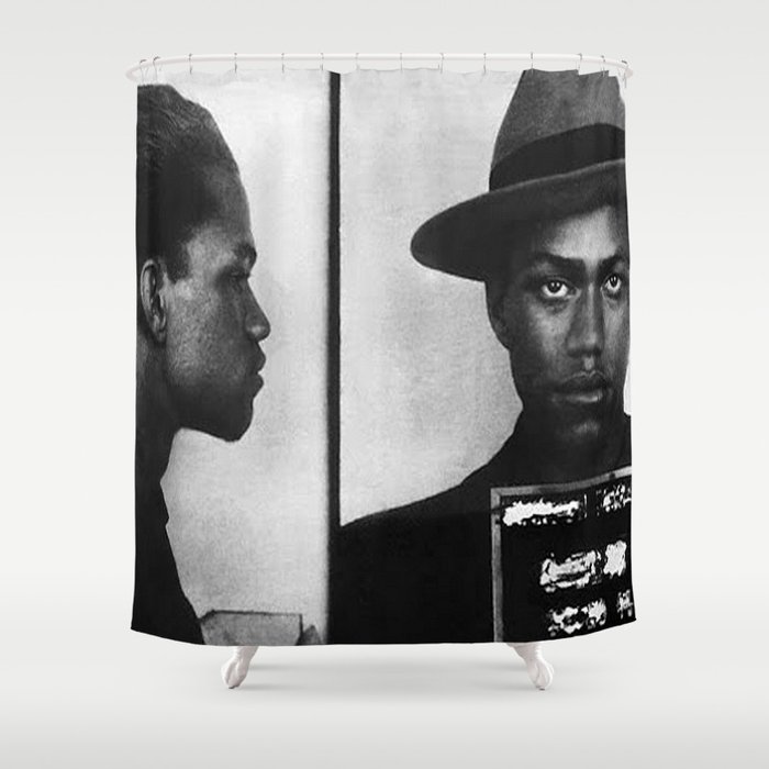 Malcolm X Mugshot Shower Curtain