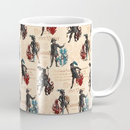 Medieval Knights in Armor with  Coats of Arms Coffee Mug