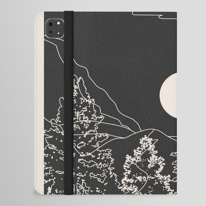 Mountain Trees Dark iPad Folio Case