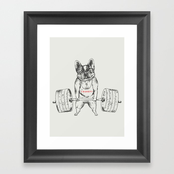 Frenchie Lift Framed Art Print