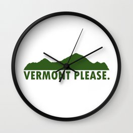 Vermont Please Wall Clock