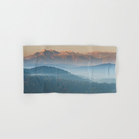 The mountains are calling #sunset Hand & Bath Towel
