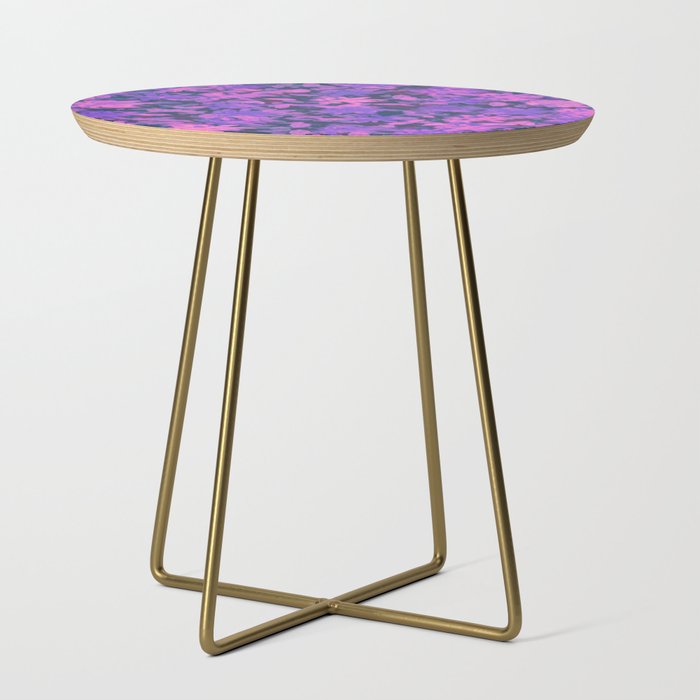 Ethereal Flowers Pink and Purple  Side Table