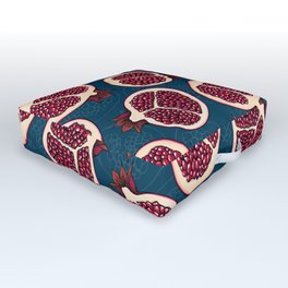 Pomegranate slices  Outdoor Floor Cushion